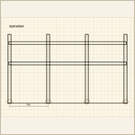 Thumbnail of the plate drawn for levelling a shelf in a room that is not square
